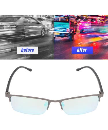 Red-Green Color Blind Glasses - Ultra-Light Silver-Black Frame for Color Weakness Correction - Buy Online on GoSupps.com