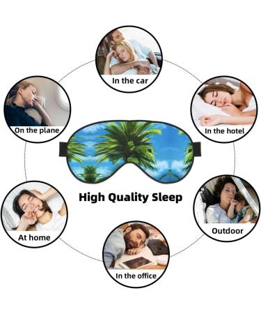 Buy SSIMOO Summer Palm Tree Sleep Mask - Adjustable Breathable Fashionable Eye Mask for Comfortable Sleep | International Shipping Available - Buy Online on GoSupps.com
