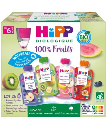HiPP Organic Multipack Pouches 4 Varieties From 6 Months - 8 x 90g