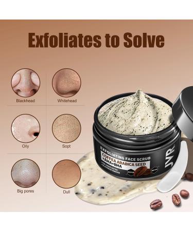 Face Scrub for Men and JVR Caffeine Eye Cream and Under Eye Roller Facial Scrub for Deep Exfoliating for Fine Lines - Buy Online on GoSupps.com