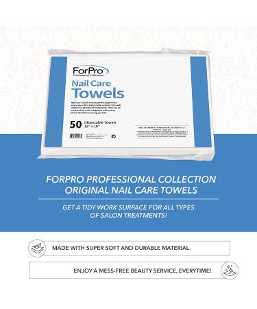 ForPro Nail Care Towels - Lint-Free, Disposable, 12 x 16, 50-Count - Buy Online on GoSupps.com