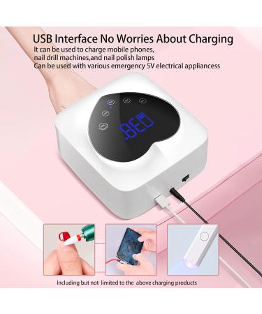 Shop UV LED Nail Lamp 72W - Cordless Portable Gel Nail Dryer with Smart Sensor & 5 Timer - Fast Curing Acrylic & Gel Polish Light for Home Salon - Buy Online on GoSupps.com