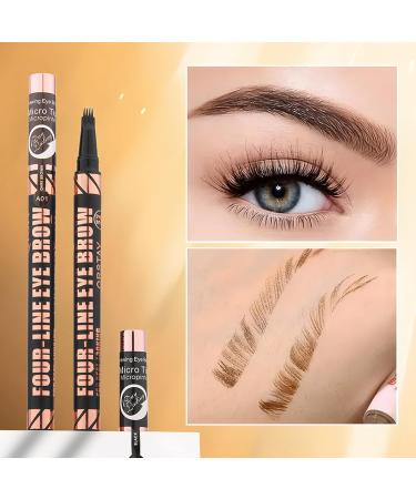  Ungtyb Eyebrow Pencil Waterproof Brow Pen 4 Tip Applicator Pen Smudge Resistant Design Long Wear Formula Ideal for Daily Makeup Routine 0.5 ml - Buy Online on GoSupps.com