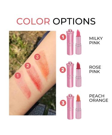 Bongbong Friends Kids Lip Balm - Tinted Moisturizing Plant-Based Glossy Finish Rose Pink - Buy Online on GoSupps.com