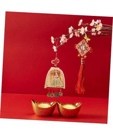 Cabilock Outdoor Wreaths Pendant Broom Cinnamon Broom Spring Festival Hanging Decor Traditional Chinese Pendant China Charm - Buy Online on GoSupps.com