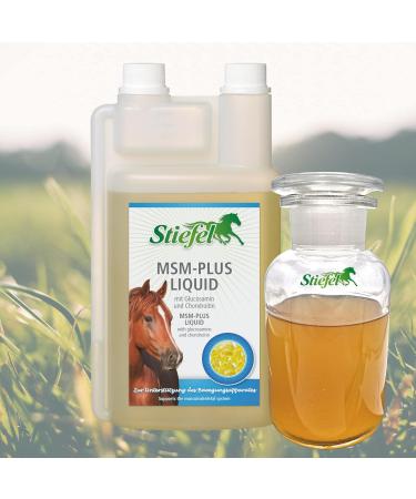 Buy MSM-Plus Liquid for Horses | Support Musculoskeletal Health with MSM Glucosamine & Chondroitin | 1L Joint Health Supplement - Buy Online on GoSupps.com