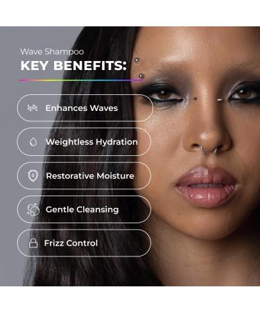 XMONDO Wavetech Wave Shampoo | Vegan Formula with Sunflower & Grape Seed Oil | Hydrating, Frizz-Taming Shampoo for Wavy Hair - 8 fl oz - Buy Online on GoSupps.com