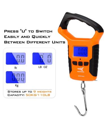 KastKing Fish Scale w/ Floating Lip Gripper 110 LBs/50 Kg Dual Mode - Water Resistant, Lightweight ABS Frame, Non-Slip Handle, 38 Tape Measure - Combo - Buy Online on GoSupps.com