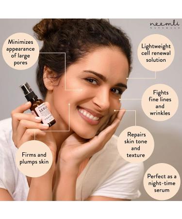 Neemli Naturals Retinol & Peptide Serum - Lightweight Renewal Solution for Smooth Even-Toned Skin | 30ml - Youthful Glowing Complexion - International Shipping Available - Buy Online on GoSupps.com