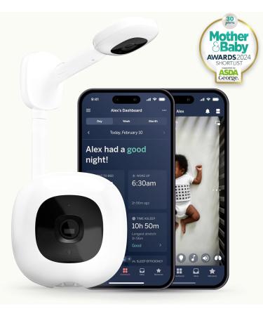 Nanit Pro Baby Monitoring System Bundle | 1080p Over The Cot Camera | Travel Multi-Stand & Breathing Wear Band | Night Vision Pro Camera - Tracks Newborn Sleep & Breathing | Sensor-Free - Buy Online on GoSupps.com