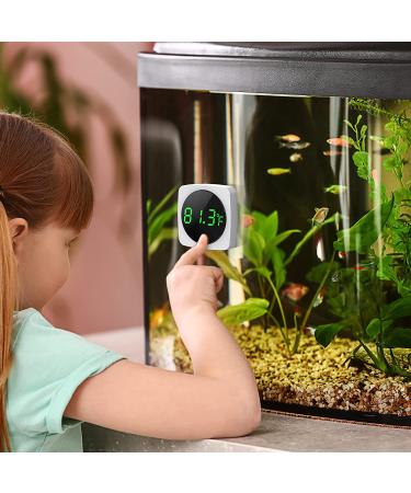 PAIZOO Digital Aquarium Thermometer with LED Display - High Accuracy 0.9F - Touch & Sleep Mode - Ideal for Fish Tanks, Turtles - White - Buy Online on GoSupps.com