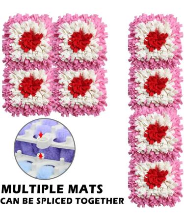 IEUUMLER Dog Snuffle Mat - Training Puzzle Toy for Dogs | 45x45cm Pink & White - International Shipping - Buy Online on GoSupps.com