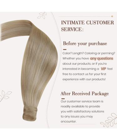 Shop Hetto Real Hair Extensions Ponytail - #14/613 Dark Golden with Bleached Blonde - Remy 50cm 100g Braid Extensions - Buy Online on GoSupps.com