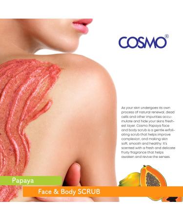 Cosmo Skin Care Premium Papaya Face & Body Scrub 500ml/16.9fl.oz Smoothie Refresh & Rejuvenate Exfoliating Facial Scrub Youthful Glow Daily Use Face & Body Wash All Skin Types For Men & Women - Buy Online on GoSupps.com