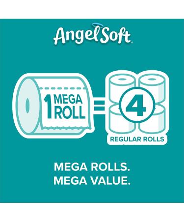 Angel Soft Lavender Scented Toilet Paper - 8 Mega Rolls (32 Regular) | 2-Ply Bath Tissue - 320 Sheets/Roll - Buy Online on GoSupps.com