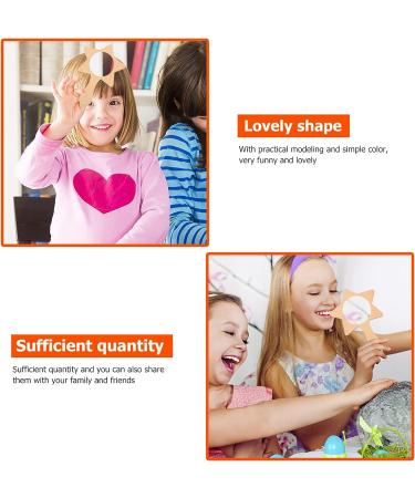 ARTIBETTER 10pcs DIY Wood Star Mirrors - Kids Handheld Makeup Mirror Craft Kit - Light Brown 14.2X9.5cm - Buy Online on GoSupps.com