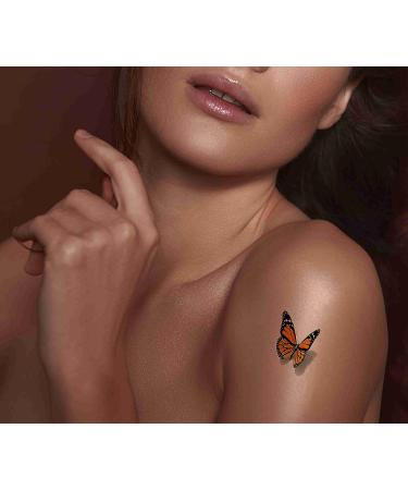 Dopetattoo 12 Sheets 3D Butterflies Temporary Tattoos for Women - Neck, Arm, Chest | Adult Body Art - Buy Online on GoSupps.com