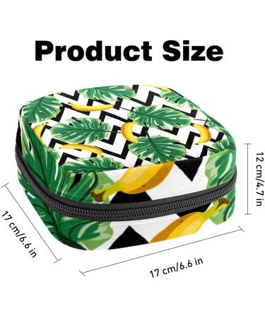 Menstrual Pad Bag with Zipper | Tropical Stripes Ladies Napkin Pouch & Tampons Collection Bag for Women & Girls | International Shipping Available - Buy Online on GoSupps.com