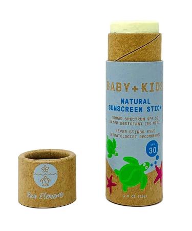 Organic Baby & Kids SPF 30 Sunscreen Zero-Waste Bundle with Lotion Tin & Stick - 3oz & 1oz - Hemp Drawstring Bag Included - Buy Online on GoSupps.com