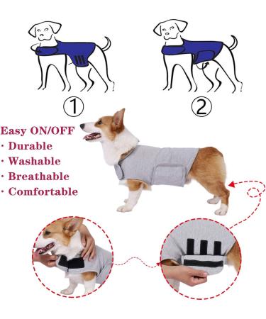 Yukool Anxiety Coat for Dogs | Calming Vest for Thunder & Fireworks | Lightweight Jacket Size L - Gray - Buy Online on GoSupps.com