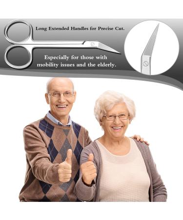 Long Handled Elderly Toenail Scissors for Thick Nails - Easy Cut Clippers for Men and Women - Buy Online on GoSupps.com