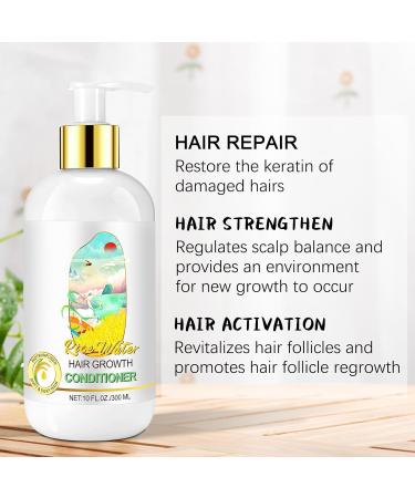 Rice Water Conditioner - 10 FL OZ | Hair Growth Supplement for Stronger Longer & Smoother Hair - Ideal for Dry & Crinkled Hair - Buy Online on GoSupps.com