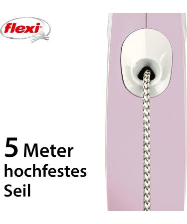 Flexi Dog Leash - Extendable with Soft Handle | 5m 8-20 kg | Rose | International Shipping - Buy Online on GoSupps.com