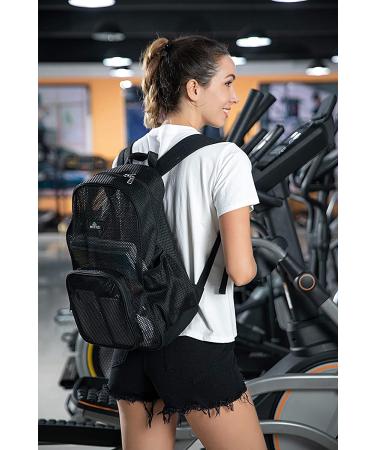 Heavy Duty Mesh Backpack for Commuting, Swimming, Travel, Beach, Outdoor Sports - Black - Buy Online on GoSupps.com