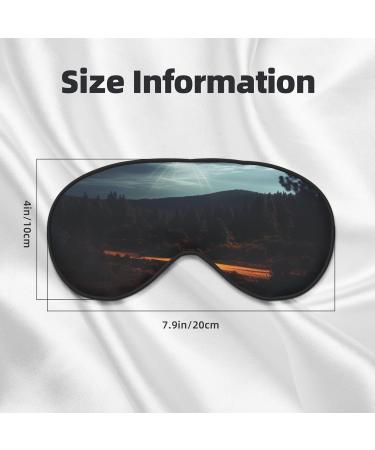 UFO At Night Print Double Sided Blackout Eye Mask - Best Sleep Mask for Men & Women - Buy Online on GoSupps.com