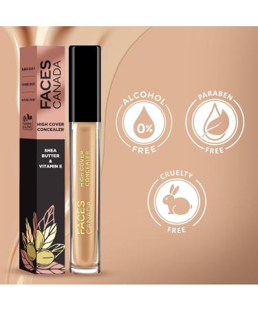 High Cover Concealer - Walnut Spice 05 4ml | High Coverage Liquid Concealer | Blends Easily | Natural Finish | Covers Spots Blemishes & Dark Circles | With Shea Butter - Buy Online on GoSupps.com