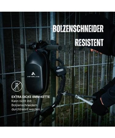 Secure Your E Scooter with Castle Anti-Theft Set | 3x Thicker Chain & GPS Warning Sticker - Buy Online on GoSupps.com