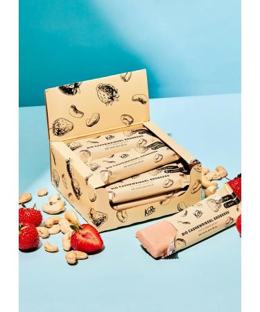 Koro - Bio Cashwerker Strawberry 12 x 50 G - For the small hunger in between - organic quality - pink strawberry chocolate glaze cashew strawberry - Buy Online on GoSupps.com