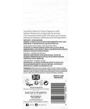 Baylis & Harding Hand Wash: 3 x 500 ml Elements Lemon & Mint and 3 x 500 ml Anti-Bacterial Jasmine & Apple Blossom (6 bottles) - Vegan Friendly Hand Wash Bundle 4 - Buy Online on GoSupps.com