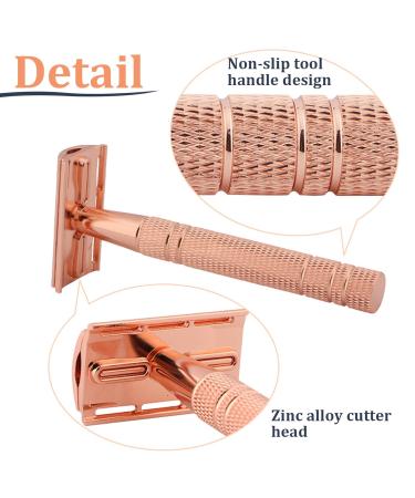 Insmercing Stainless Steel Double Edge Safety Razor - Close Smooth Shave for Men | Separable Head Design - Buy Online on GoSupps.com