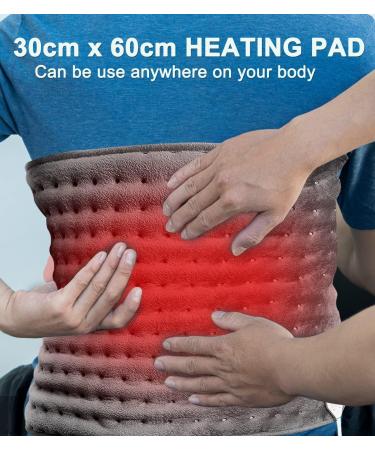 Buy OCSOSO Heating Cushion 60x30 cm - Fast Heating Electric Heat Pillow with Auto Switch-Off & 10 Temperature Levels for Back Neck & Shoulder Relief | International Shipping Available - Buy Online on GoSupps.com