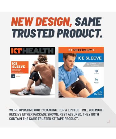 KT Health Ice Sleeve - Cold Therapy & Compression for Sore Muscles & Joints (L/XL) - Buy Online on GoSupps.com