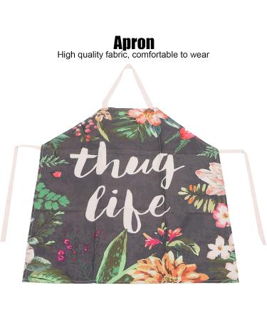 Nail Tech Apron Convenient Comfortable Breathable Flower Pattern Apron for Commercial Restaurant for BBQ for Home for Nail Shop - Buy Online on GoSupps.com