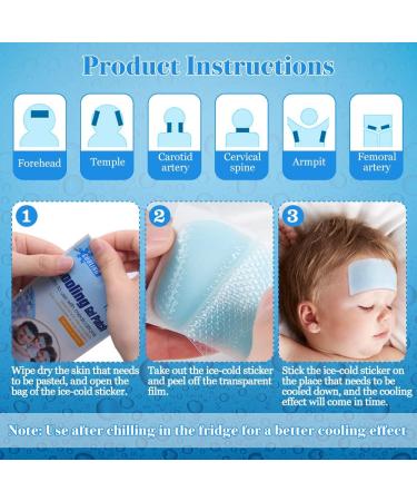 Horuili Gel Cooling Plasters - 5 Ice-Cold Hydrogel Pads for Instant Relief | Cooling & Refreshing Compress for Adults & Children - Buy Online on GoSupps.com