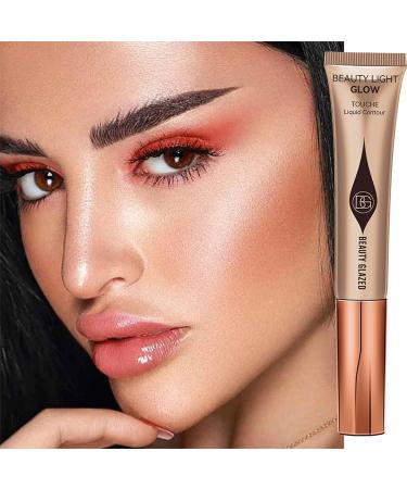 Highlighter Stick Makeup Bronzer Stick With Cushion Applicator Makeup Highlighter Contour Glitter Matte Natural Brightening Face Makeup Smooth Creamy Matte Finish Liquid Stick For Women - Buy Online on GoSupps.com