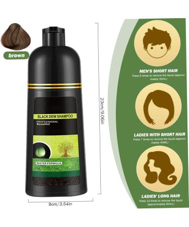 Brown Hair Dye Shampoo 500ml Herbal Natural Ingredients Non-Irritating Odorless Brown Hair Dye White Foam Cream Non-Stick Scalp Dye Shampoo Brown - Buy Online on GoSupps.com