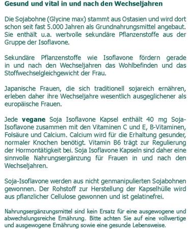 Soya Isoflavones 40 mg Vegan Capsules - 200 Pcs | Buy Internationally | High-Quality Dietary Supplements - Buy Online on GoSupps.com