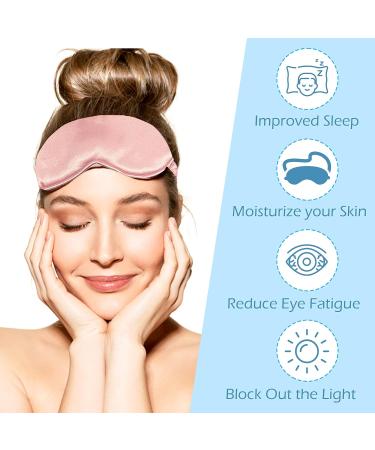 Le Luxe Silk Sleep Mask - 100% Real Natural Pure Silk Eye Cover - Anti Aging Skin Care - Ultra Soft & Light - Pink - Buy Online on GoSupps.com