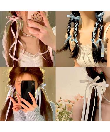 2PCS Velvet Bow Hair Clips for Women - Barrette Snap Hair Accessories in Blue, Pink, Off-White - Gift for Teen Girls - Buy Online on GoSupps.com