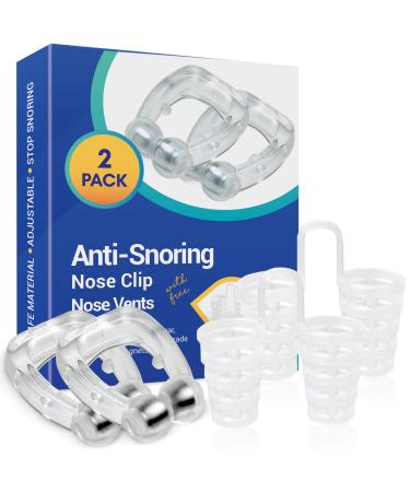 Anti Snore nose clip Silicone Magnetic Anti Snoring Mini Nose Clips Wonderful Sleeping Aid for Men and Women 2 Pieces