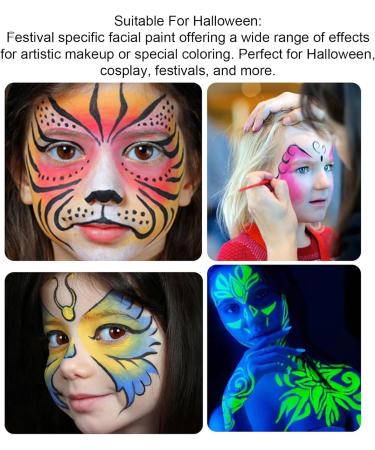 6 Color Ultraviolet Body Painting Balm - Luminous Water-Based Kit for Halloween & Face Paint - Buy Online on GoSupps.com