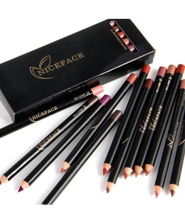 12 Color Set Ultra-Fine Waterproof Lip Liner - Durable & High-Pigment Lip Pencil for Perfect Lips - Buy Online on GoSupps.com