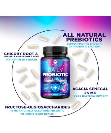 Probiotics 60 Billion CFU - 10 Strains + Digestive Enzymes & Prebiotics - Best Probiotic for Women & Men Supports Immune Gut Health Occasional Constipation Diarrhea Gas & Bloating - 120 Capsules 120 Count (Pack of 1) - Buy Online on GoSupps.com