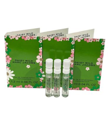 Marc Jacobs DAISY WILD Sample Women Perfume Spray EDP Vials 1.2 ml / 0.04 oz - set of 3 - Buy Online on GoSupps.com