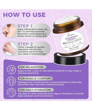 Magnesium Lotion for Sleep Natural Magnesium Cream for Leg Cramps Soothing Relief & Muscle Relaxation Magnesium Butter with Coconut Oil Shea Butter Vitamin E Safe for Kids Lavender 4 oz Lavender 4 Fl Oz (Pack of 1) - Buy Online on GoSupps.com