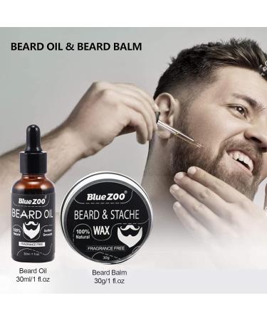 7-in-1 Beard Grooming Care Kit | Beard Growth Kit for Men | Includes Oil Balm Brush Comb & Scissors - Perfect Gift - Buy Online on GoSupps.com
